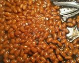 A picture of step 7 of 4th of July Beans on a Biscuit for Breakfast.