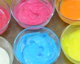 A picture of step 2 of Rainbow hidden heart 💓 cake 🍰.