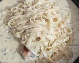 Foto del paso 8 de la receta: Pasta en salsa de pollo al verdeo