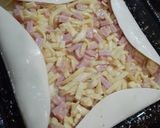 Foto del paso 4 de la receta: Tarta reciclada de fideos, pollo, jamón y queso 🥰