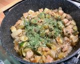 A picture of step 10 of Pork Sauté with Fennel and Cheesy Zucchini.