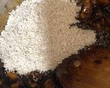 A picture of step 5 of Eggless Christmas cake.