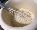 A picture of step 6 of Plum and Almond Clafoutis with Chickpea Flour.