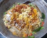 A picture of step 5 of Vegetable Broken Wheat khichdi.