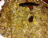 A picture of step 8 of Mooli ke patto ki bhurji.