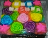Foto langkah ke 6 dari resep Puding Kaca Mawar.
