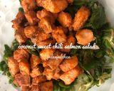 Foto langkah ke 4 dari resep Coconut sweet chili Salmon Salad#dietmenu.
