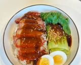 รูปขั้นตอนการทำที่ 3 ของ ข้าวหมูแดง ผักกวางตุ้งน้ำมันหอย