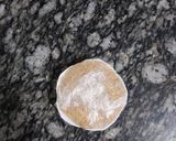 A picture of step 2 of Suji halwa cup surprise.