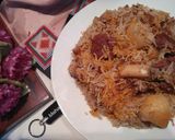 A picture of step 5 of Pulao Biryani.