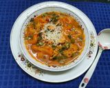 A picture of step 2 of Italian Chicken Minestrone Soup.