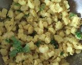 A picture of step 3 of Banana Suki bhaji.