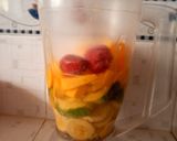 A picture of step 1 of Mango smoothie.