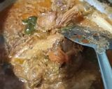 A picture of step 2 of Pharaira Daliya in leftover Salan.