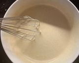 A picture of step 3 of Caribbean spiced pancakes with pineapple.