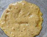 A picture of step 3 of Besan chilla.