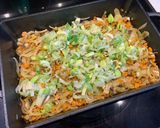A picture of step 4 of Farfalle Casserole with Ham and Vegetables.