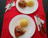 Foto del paso 5 de la receta: Pollo al horno en salsa cebolla/tomillo