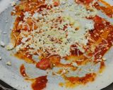 A picture of step 4 of Schezwan Paneer Dosa rolls.