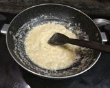 A picture of step 3 of Kaju Burfi.