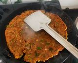 A picture of step 4 of Jowar paratha.