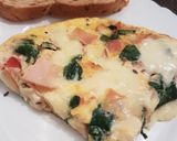 Frittata sonkával és spenóttal recept fázis 1 fotója