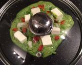 A picture of step 3 of Green Moong Dal Palak Paneer Uttapam/Savory Moong Pancake With Spinach and Paneer.