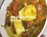 Fried couscous with spinach and egg saucematakin girki6 hoto
