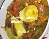 Fried couscous with spinach and egg saucematakin girki6 hoto
