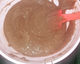 A picture of step 4 of Flaky and fudgy brownies made with oil.
