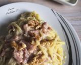 Une image de l'étape 5 de Spaghettis au pesto de Noix #février.
