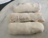A picture of step 1 of Tandoori chicken cigars.