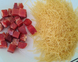 Foto del paso 6 de la receta: Caldo de ave con tacos de jamón