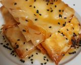 Foto del paso 5 de la receta: Queso feta frito en masa filo y miel 🍯