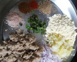 A picture of step 2 of Soya Sattu Seekh Kebab.