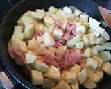 Foto del paso 3 de la receta Calabacín revuelto con bacon y mozzarella
