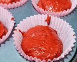Φωτογραφία βήματος 5 της συνταγής Red velvet cupcake, κεκάκια ατομικά με κρέμα τυριού