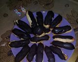 صورة لخطوة 7 من وصفة إكلير محشو بكريمة الحلواني ومغطي بالشوكولاتة 😋😍