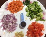 A picture of step 2 of Rava Upma.