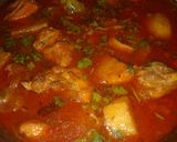 A picture of step 5 of Aloo chicken.