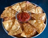 A picture of step 2 of Fried Tortilla Nachos.