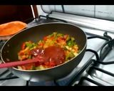 Foto do passo 7 de Macarrão ao molho de frango, calabresa e camarão