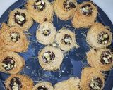 A picture of step 6 of Kunafa (Bird’s Nest Kunafa) 😋😋.