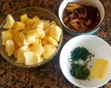 Foto del paso 1 de la receta: Papas con hongos shitaki