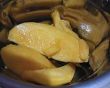 A picture of step 1 of Mango peda.