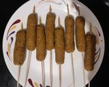 A picture of step 7 of Veg Seekh Kebab.