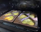 A picture of step 6 of Cookpad Valentine Matcha Heart Cake.