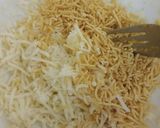 A picture of step 3 of Masala cheese and corn toast.