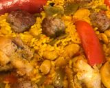 Foto del paso 27 de la receta: Paella valenciana de carne, albóndigas y verdura variada