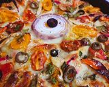 A picture of step 8 of Floral Mosaic Focaccia.